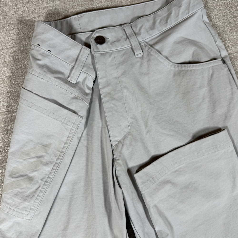 Adidas Adicross Performance Pants Men 30/30 Gray Nylon Stretch Golf Chino DQ2426